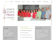 Tablet Screenshot of praxis-sande.net